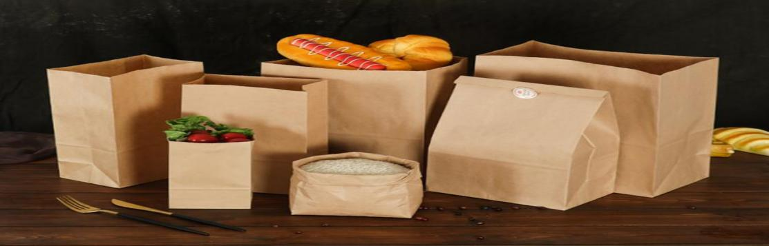 Kraft paper food bags for bakery packaging
