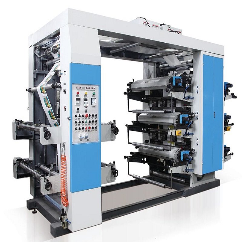 6 color helical gear flexo printing machine